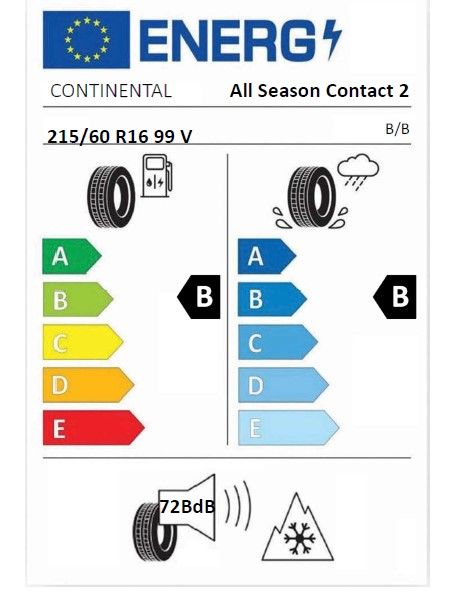 Eticheta Energetica Anvelope  215 60 R16 Continental  Contact 2 