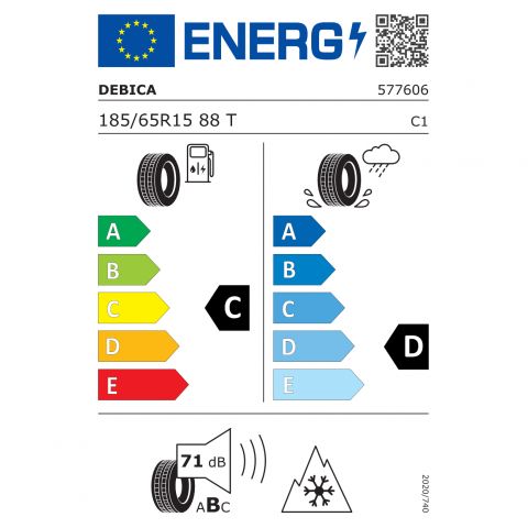 Eticheta Energetica Anvelope  185 65 R15 Debica Frigo 2 