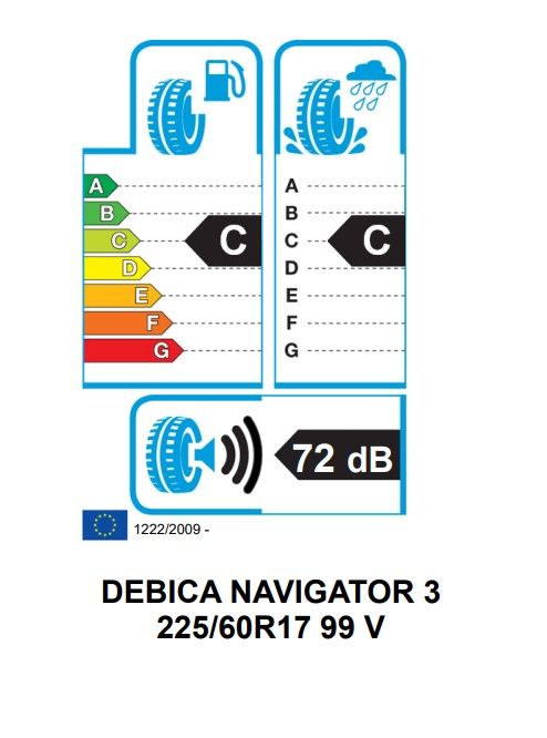 Eticheta Energetica Anvelope  225 60 R17 Debica Navigator 3 