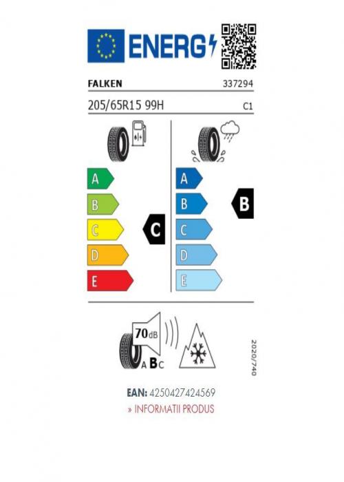 Eticheta Energetica Anvelope  205 65 R16 Falken As210 