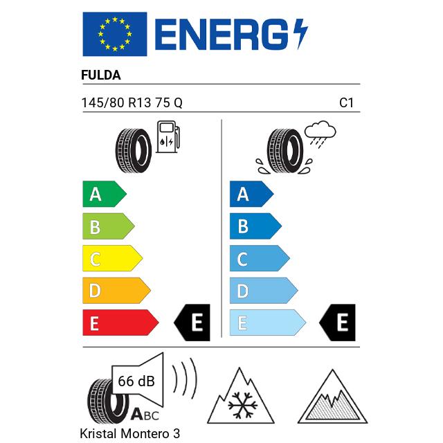 Eticheta Energetica Anvelope  145 80 R13 Fulda Kristal Montero 3 