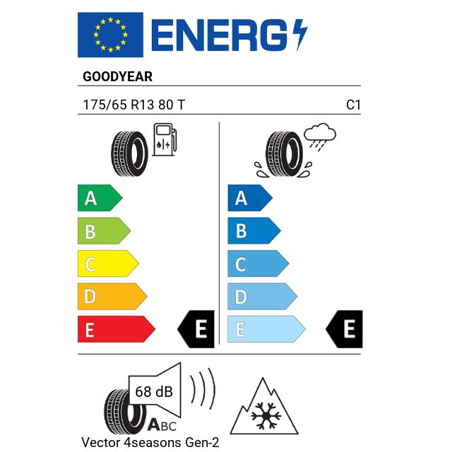 Eticheta Energetica Anvelope  175 65 R13 Goodyear Vector 4seasons Gen-2 