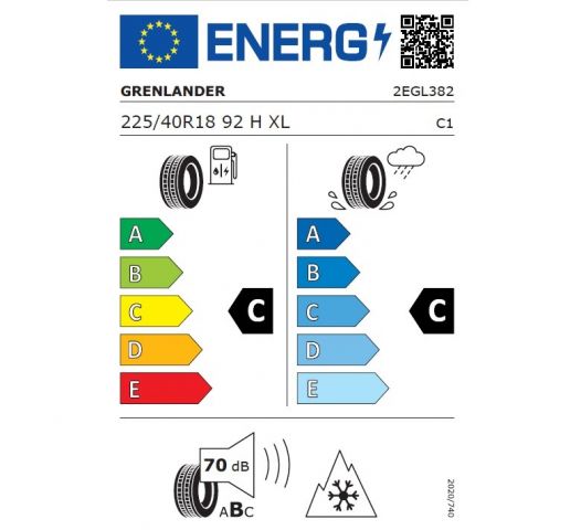 Eticheta Energetica Anvelope  225 40 R18 Grenlander Winter Gl868 