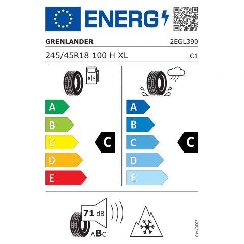 Eticheta Energetica Anvelope  245 45 R18 Grenlander Winter Gl868 