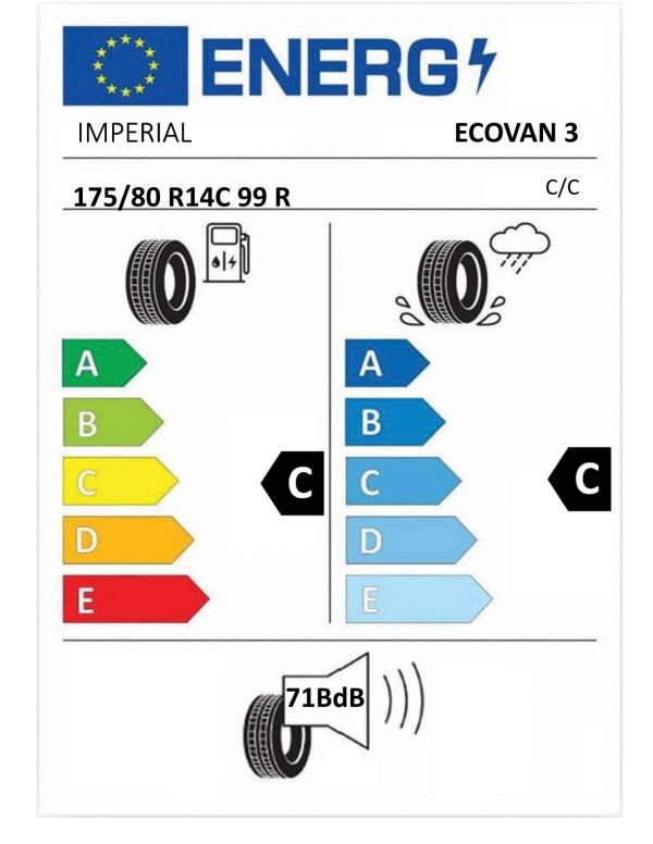 Eticheta Energetica Anvelope  175 80 R14C Imperial Ecovan 3 