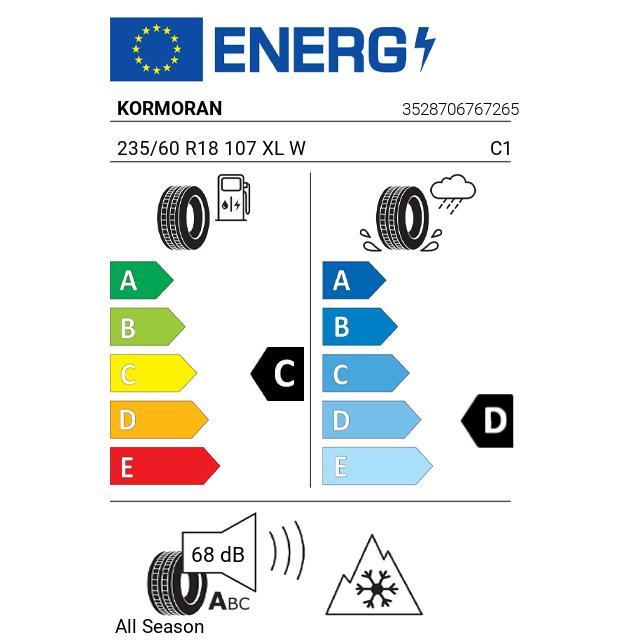 Eticheta Energetica Anvelope  235 60 R18 Kormoran  
