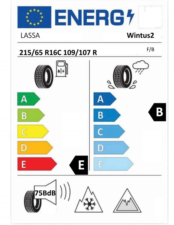 Eticheta Energetica Anvelope  215 65 R16C Lassa Wintus2 