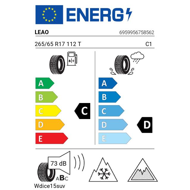 Eticheta Energetica Anvelope  265 65 R17 Leao Wdice15suv 