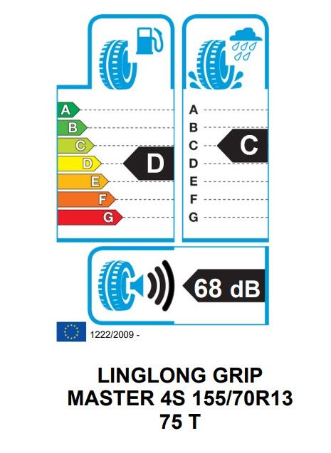 Eticheta Energetica Anvelope  155 70 R13 Linglong Grip Master 4s 