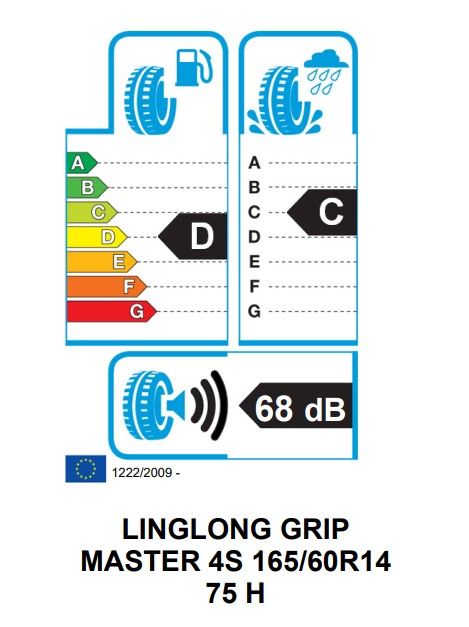 Eticheta Energetica Anvelope  165 60 R14 Linglong Grip Master 4s 
