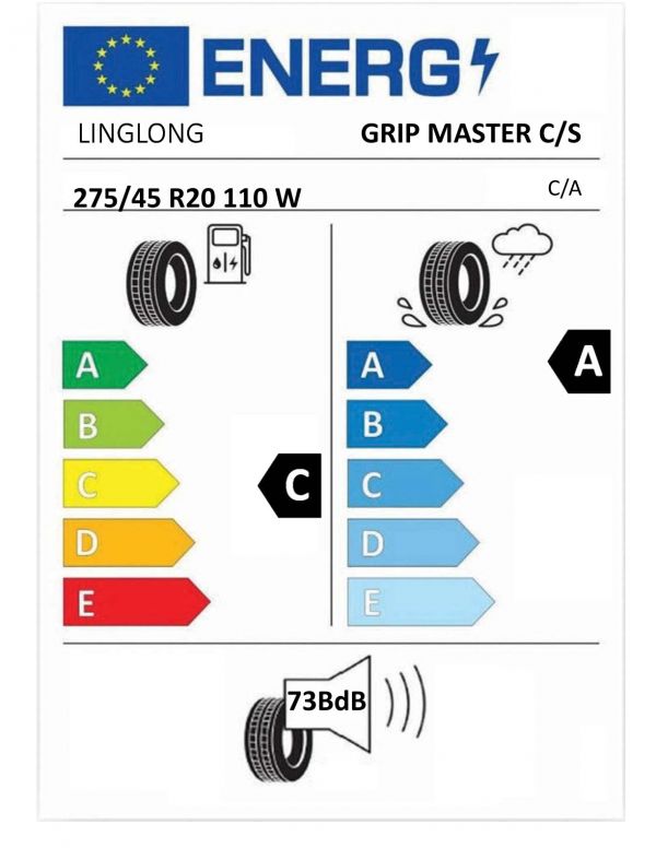 Eticheta Energetica Anvelope  275 45 R20 Linglong Grip Master C/s 