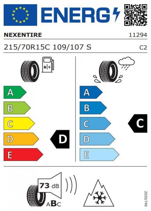 Eticheta Energetica Anvelope  215 70 R15C Nexen N Blue 4 Season Van 