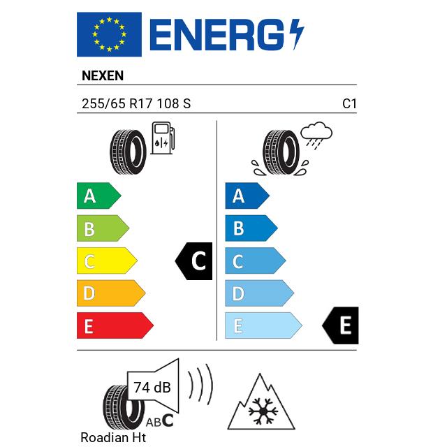 Eticheta Energetica Anvelope  255 65 R17 Nexen Roadian Ht 