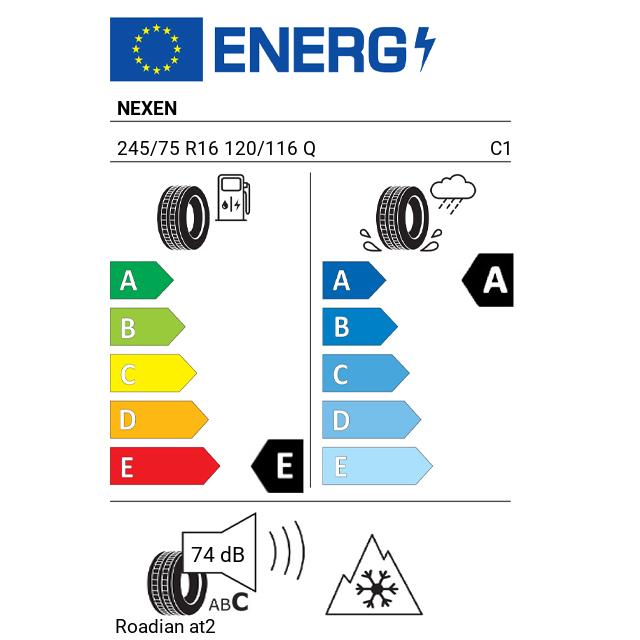 Eticheta Energetica Anvelope  245 75 R16 Nexen Roadian At2 