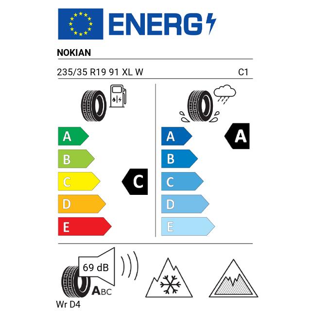 Eticheta Energetica Anvelope  235 35 R19 Nokian Wr D4 