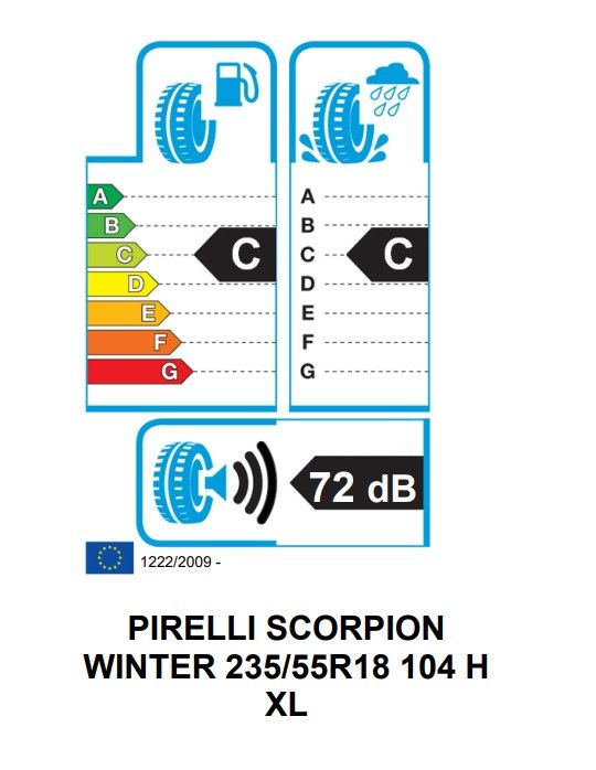 Eticheta Energetica Anvelope  235 55 R18 Pirelli Scorpion Winter 