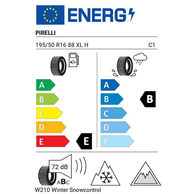 Eticheta Energetica Anvelope  195 50 R16 Pirelli W210 Winter Snowcontrol 3 