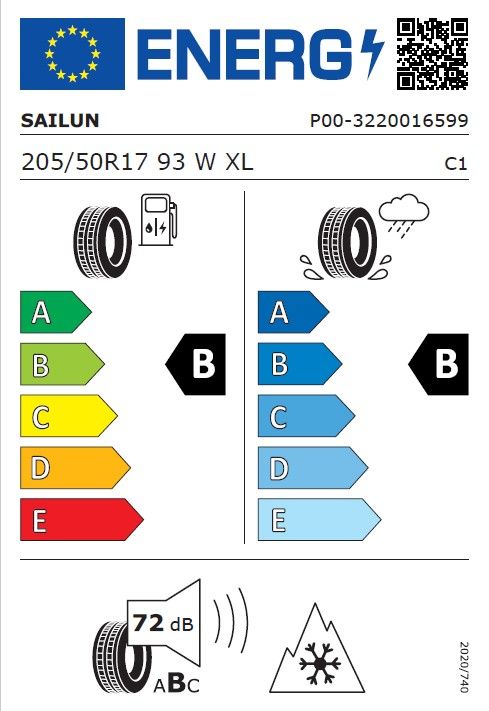 Eticheta Energetica Anvelope  225 55 R16 Sailun Atrezzo Zsr 2 