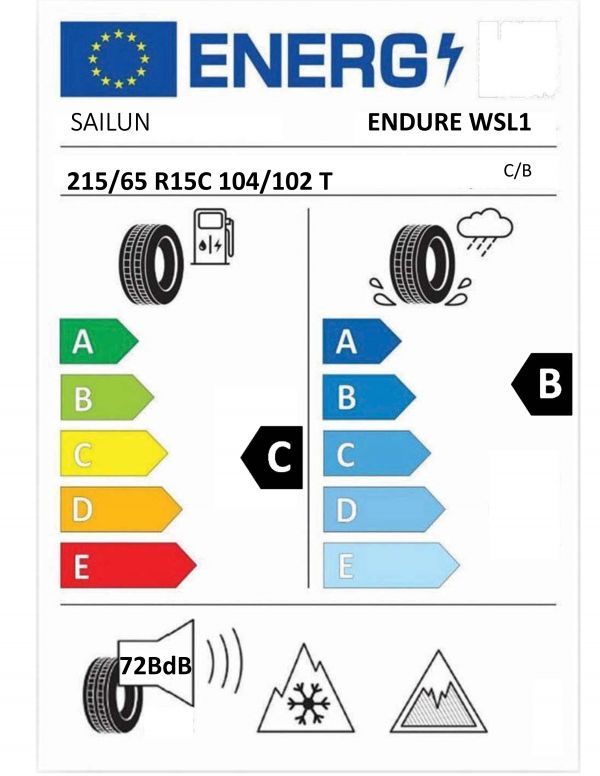 Eticheta Energetica Anvelope  215 65 R15C Sailun Endure Wsl1 