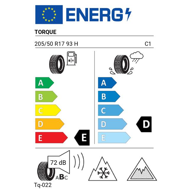 Eticheta Energetica Anvelope  205 50 R17 Torque Tq-022 