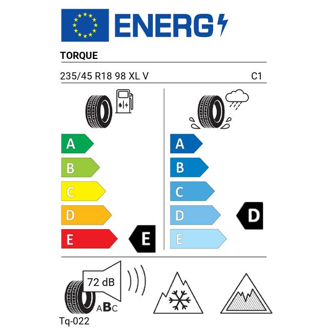 Eticheta Energetica Anvelope  235 45 R18 Torque Tq-022 