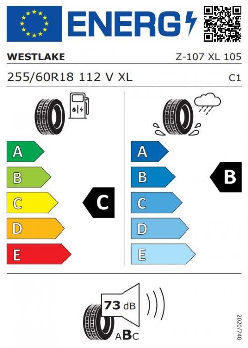 Eticheta Energetica Anvelope  255 60 R18 Westlake Z107 