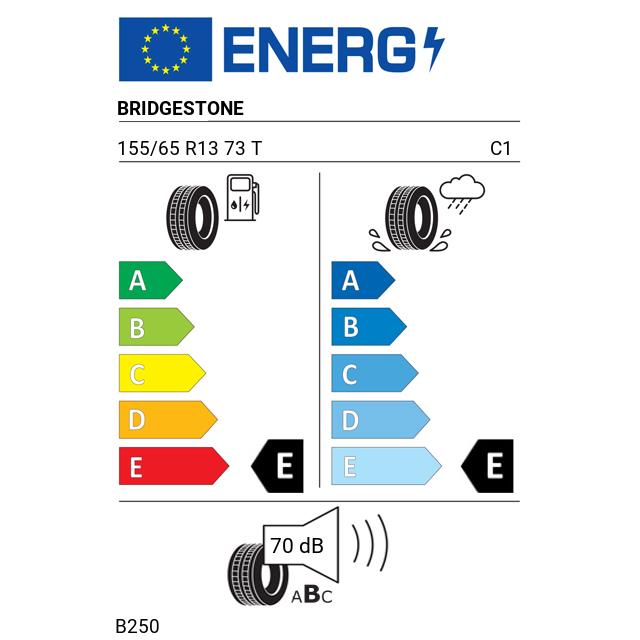 Eticheta Energetica Anvelope  155 65 R13 Bridgestone B250 