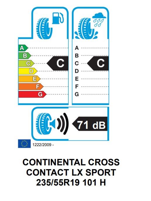 Eticheta Energetica Anvelope  235 55 R19 Continental Crosscontact Lx Sport 