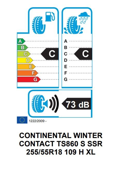 Eticheta Energetica Anvelope  255 55 R18 Continental Wintercontact Ts 860 S 
