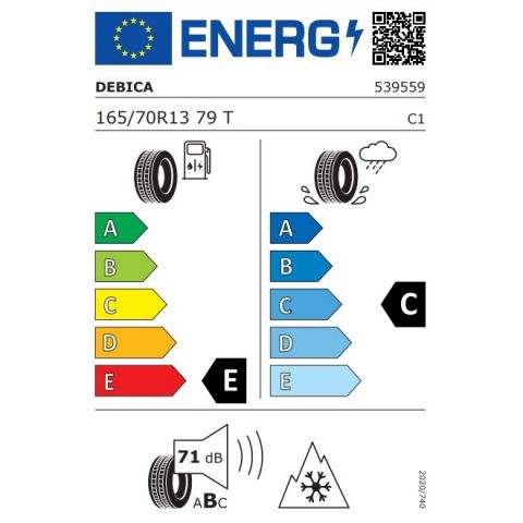 Eticheta Energetica Anvelope  165 70 R13 Debica Frigo 2 