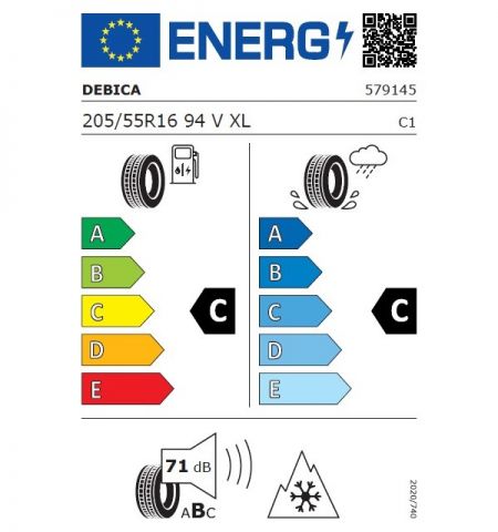 Eticheta Energetica Anvelope  205 55 R16 Debica Navigator 3 