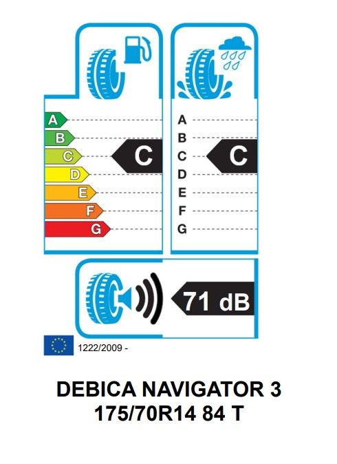 Eticheta Energetica Anvelope  175 70 R14 Debica Navigator 3 
