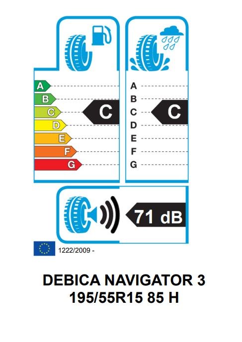 Eticheta Energetica Anvelope  195 55 R15 Debica Navigator 3 