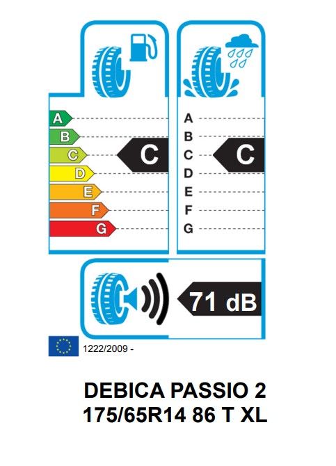 Eticheta Energetica Anvelope  175 65 R14 Debica Passio 2 