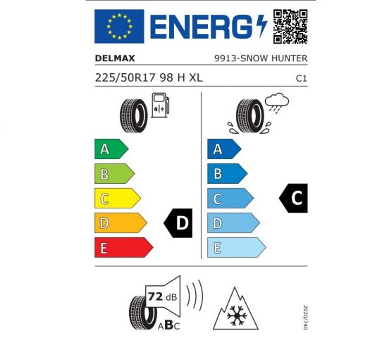 Eticheta Energetica Anvelope  225 50 R17 Delmax Snow Hunter 