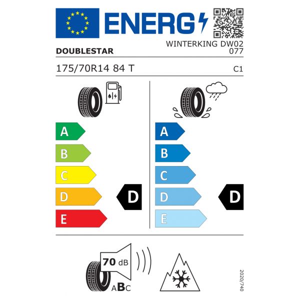 Eticheta Energetica Anvelope  175 70 R14 Doublestar Dw02 