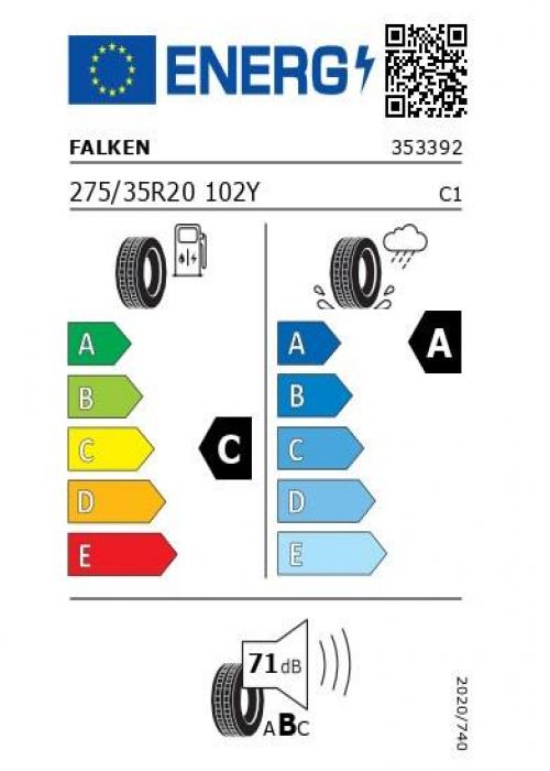 Eticheta Energetica Anvelope  275 35 R20 Falken Fk520 