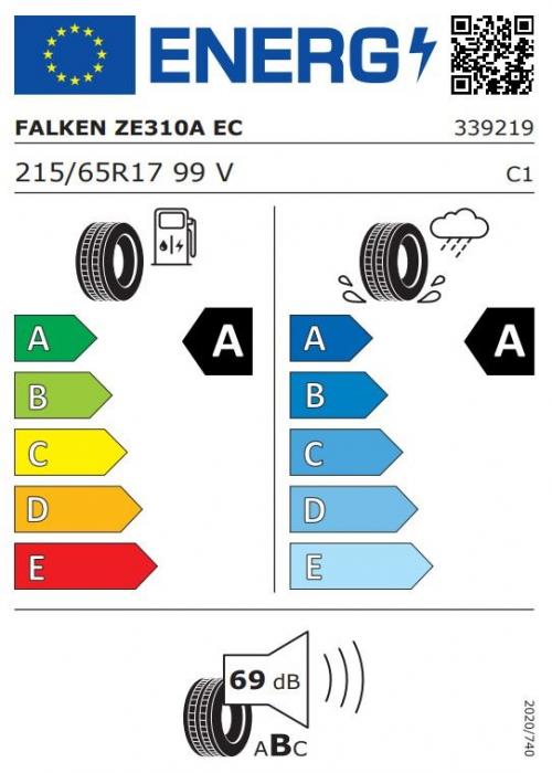 Eticheta Energetica Anvelope  215 65 R17 Falken Ziex Ze310ec 
