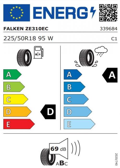 Eticheta Energetica Anvelope  225 50 R18 Falken Ziex Ze310ec 