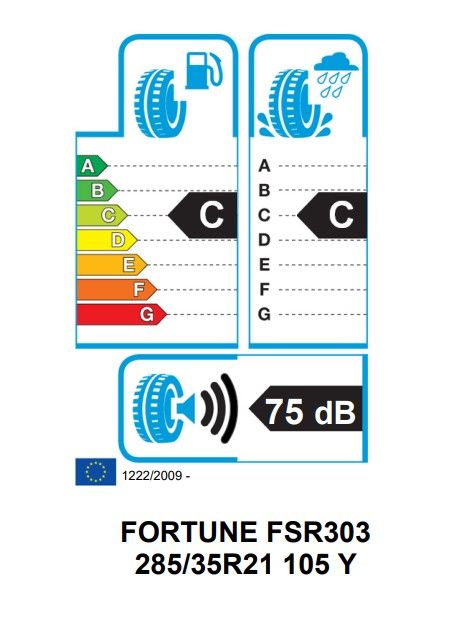 Eticheta Energetica Anvelope  285 35 R21 Fortune Fsr-303 