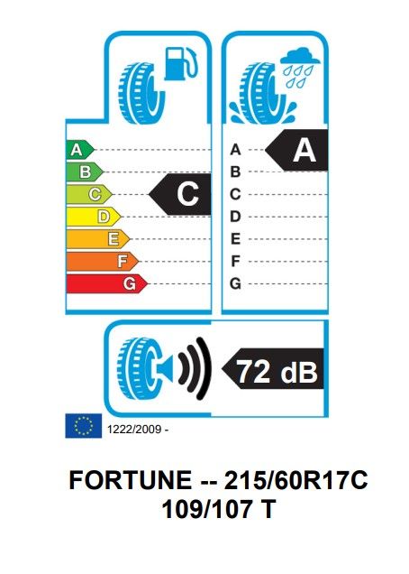 Eticheta Energetica Anvelope  215 60 R17C Fortune Fsr902 