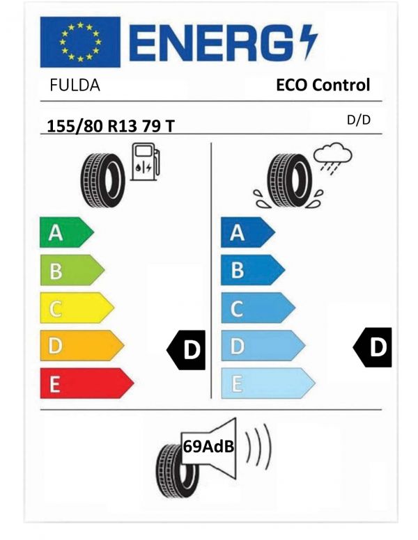 Eticheta Energetica Anvelope  155 80 R13 Fulda Eco Control 