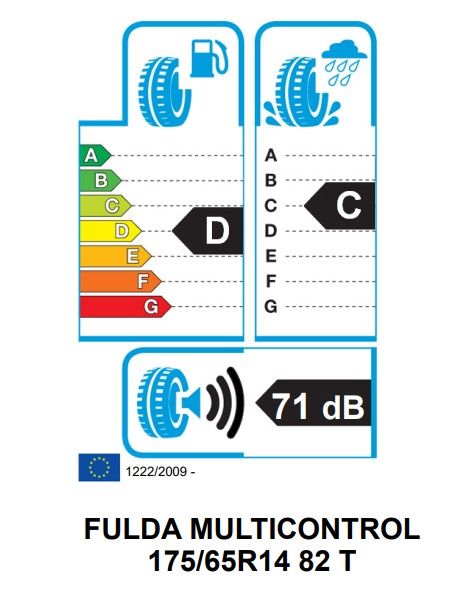 Eticheta Energetica Anvelope  175 65 R14 Fulda Multicontrol 