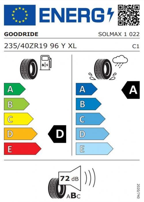 Eticheta Energetica Anvelope  235 40 R19 Goodride Solmax1 