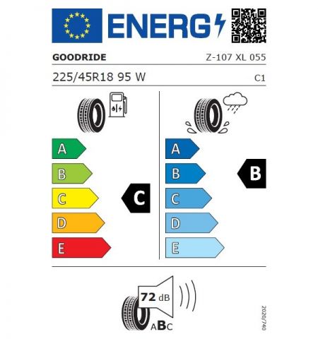 Eticheta Energetica Anvelope  225 45 R18 Goodride Z107 