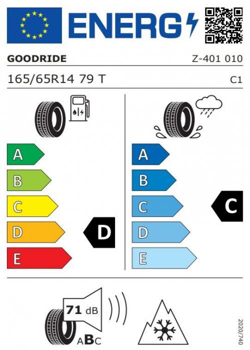 Eticheta Energetica Anvelope  165 65 R14 Goodride Z401 