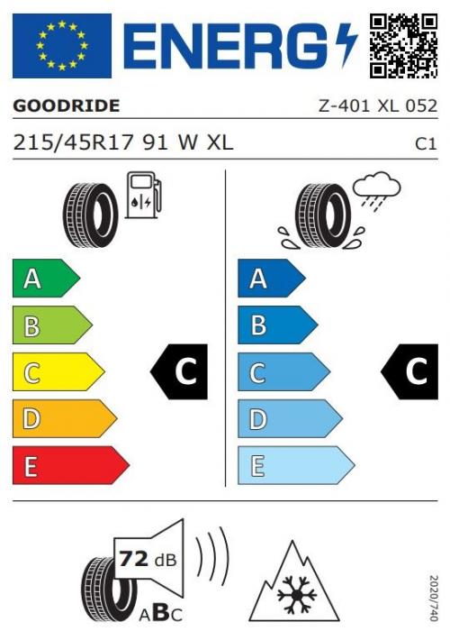 Eticheta Energetica Anvelope  215 45 R17 Goodride Z401 