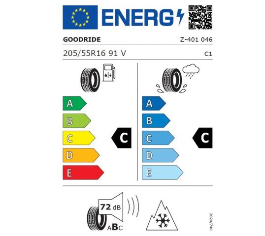 Eticheta Energetica Anvelope  205 55 R16 Goodride Z401 