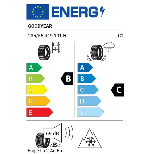 Eticheta Energetica Anvelope  235 55 R19 Goodyear Eagle Ls-2 Ao Fp 