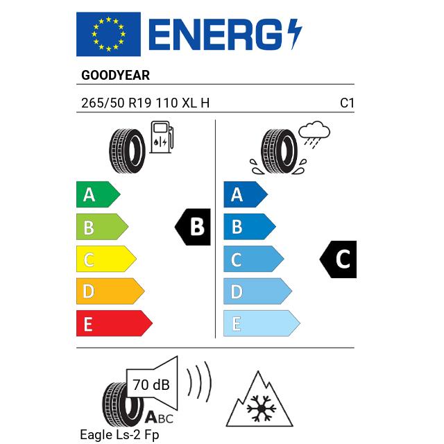 Eticheta Energetica Anvelope  265 50 R19 Goodyear Eagle Ls-2 Fp 